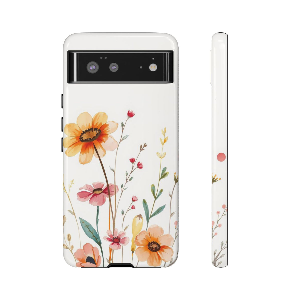 Boho Chic Watercolour Wild Blooms Pattern Phone Case - Multicolor Phone Case - Google Pixel 6 / Glossy