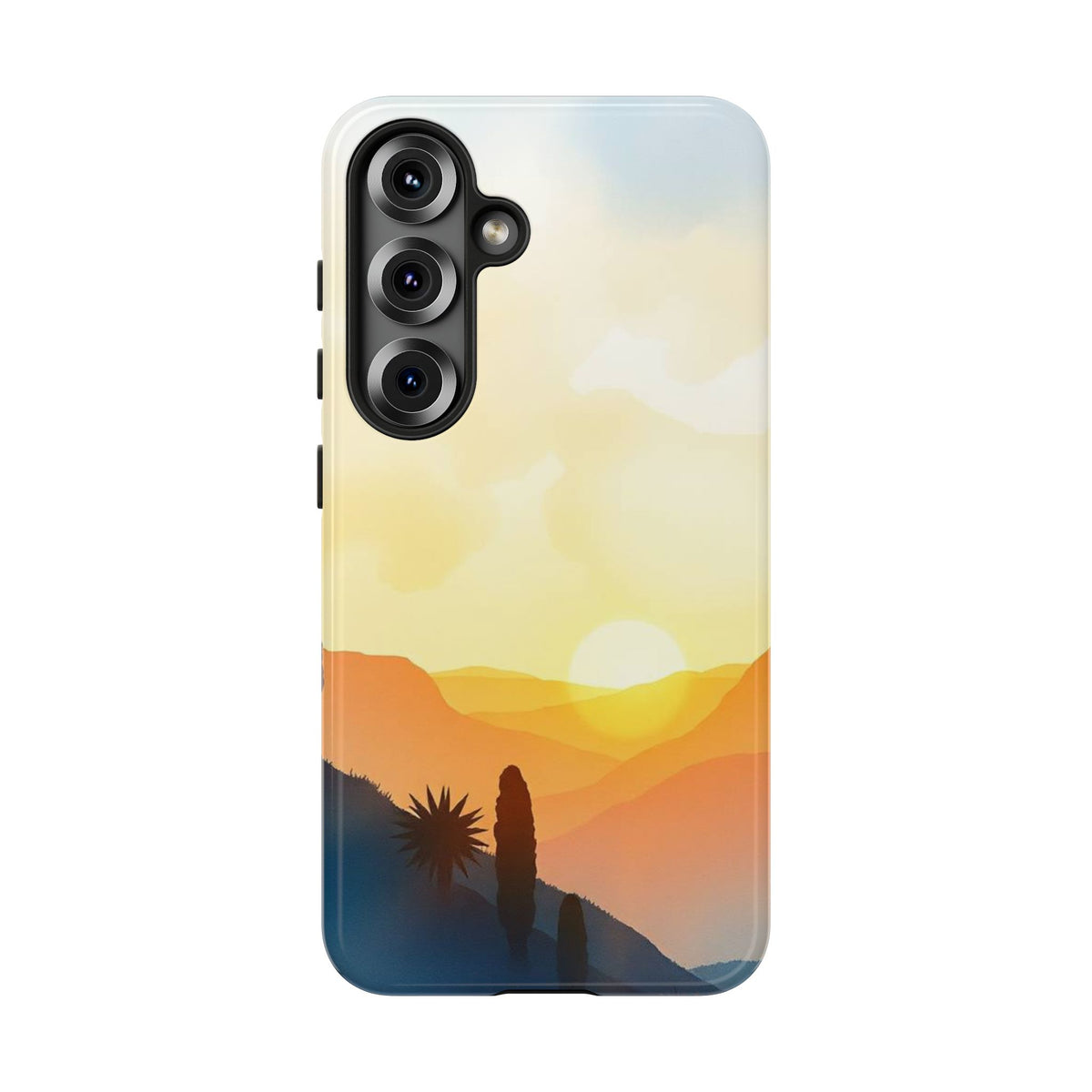 Watercolour Sunset Design Phone Case - Multicolor Phone Case - Samsung Galaxy S25 / Glossy