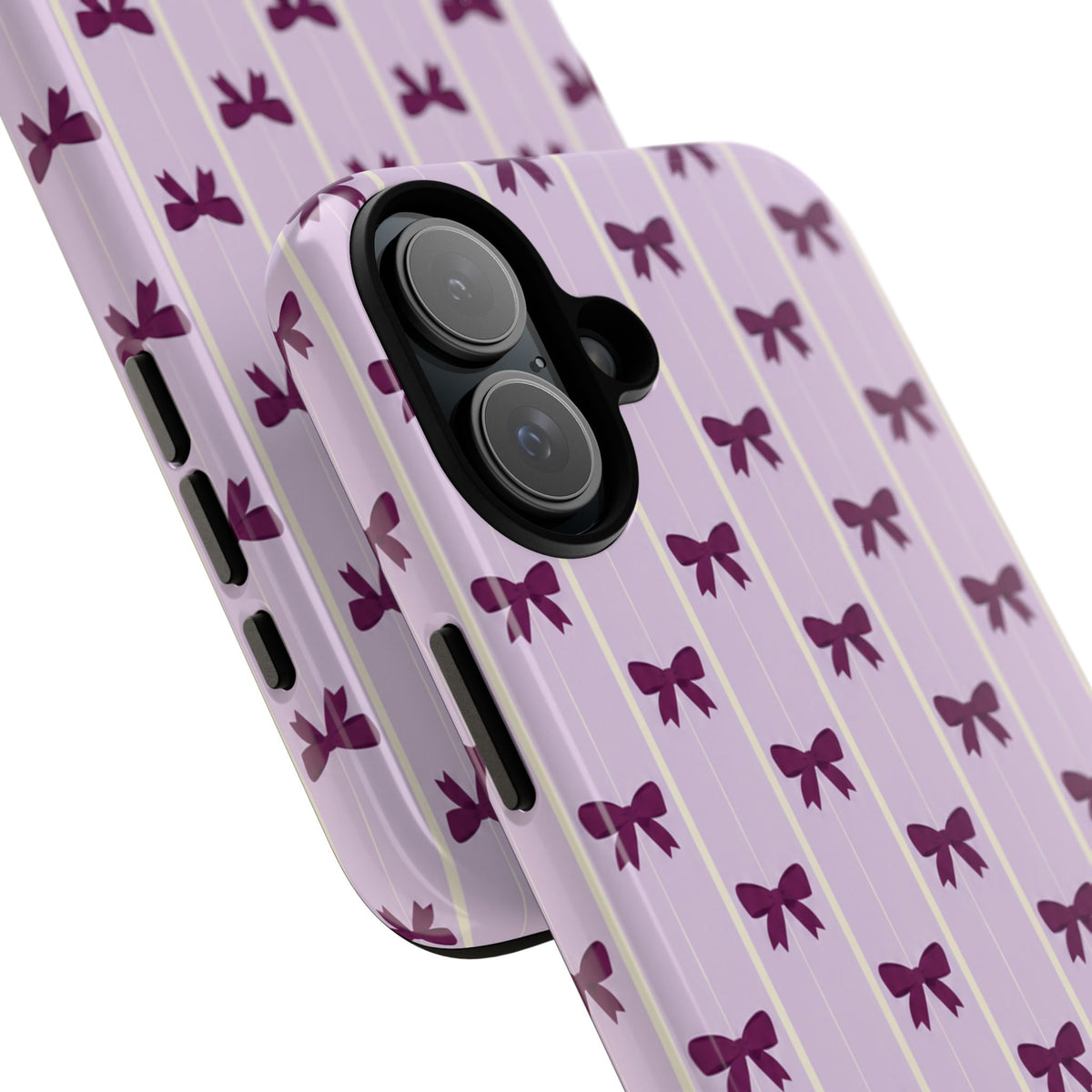 Retro Plum Purple Bow Pattern Phone Case