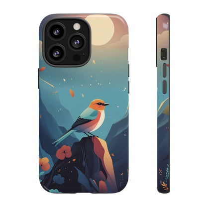 iPhone 13 Pro / Glossy Phone Case - Stylised Bird Design Phone Case