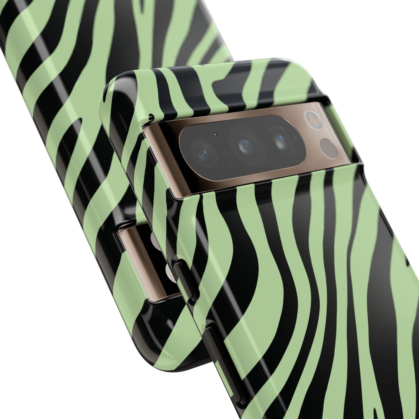 Modern Mint Zebra Print Phone Case