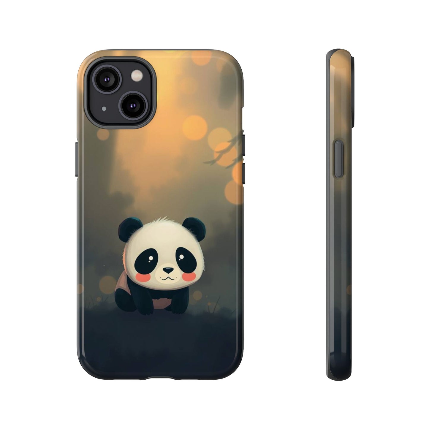 iPhone 14 Plus / Glossy Phone Case - Cute Gothic Panda Design Phone Case