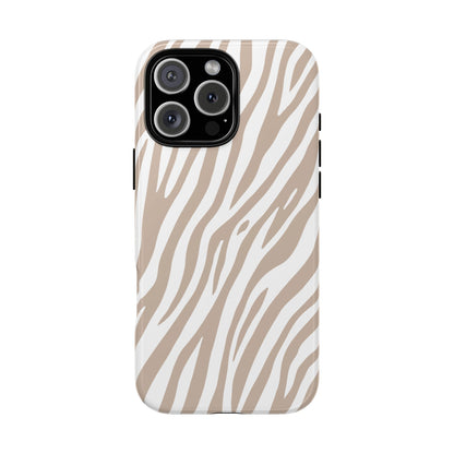 Oatmeal Tiger Print Phone Case