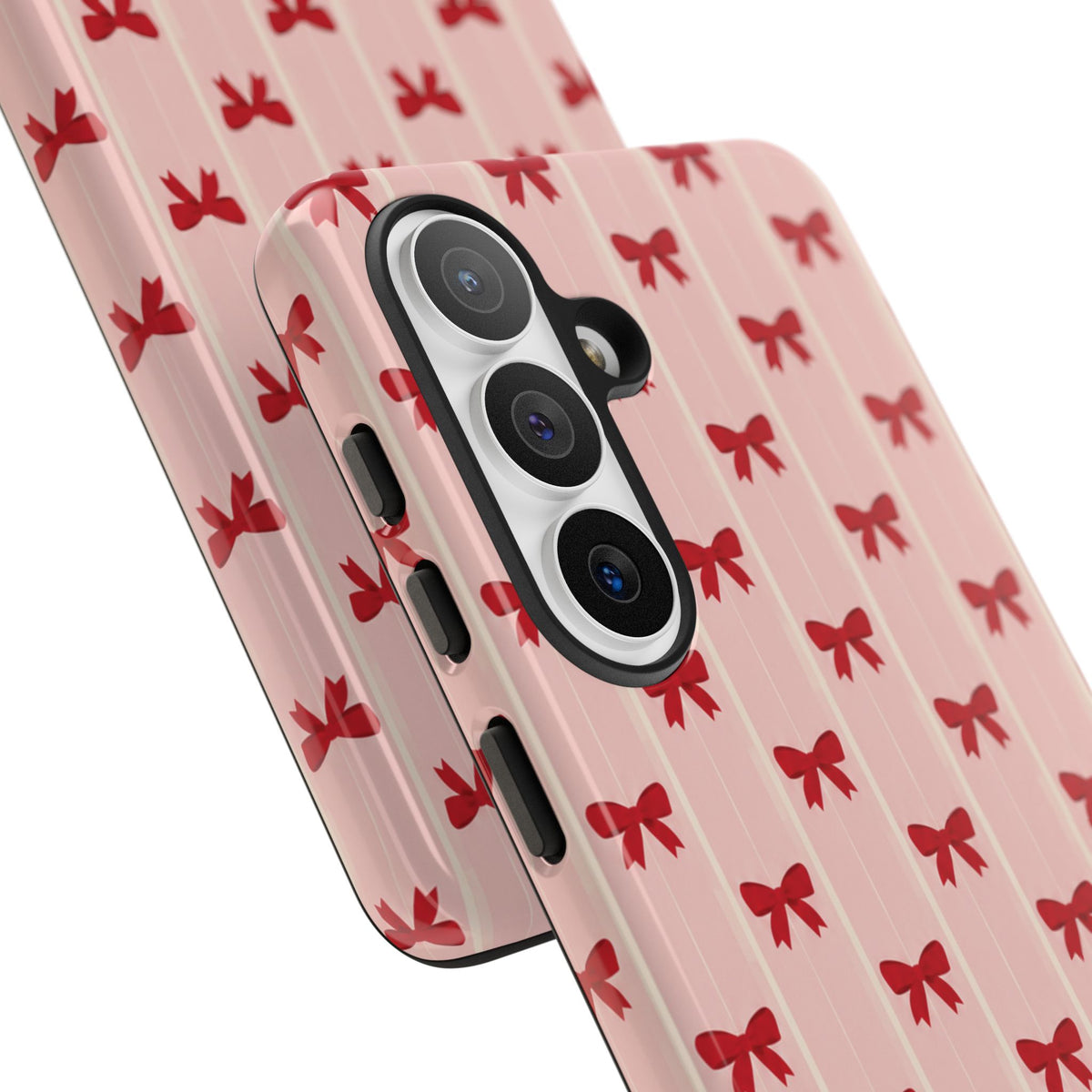 Retro Cherry Red Bow Pattern Phone Case