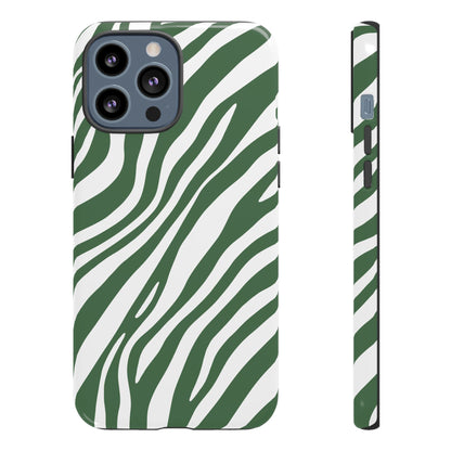 Modern Sage Zebra Print Phone Case