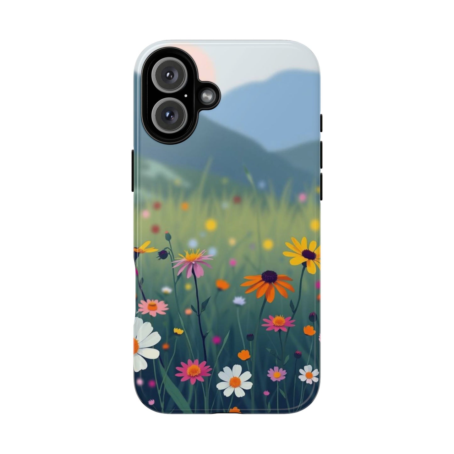 iPhone 16 Plus / Glossy Phone Case - Vibrant Meadow Design Phone Case