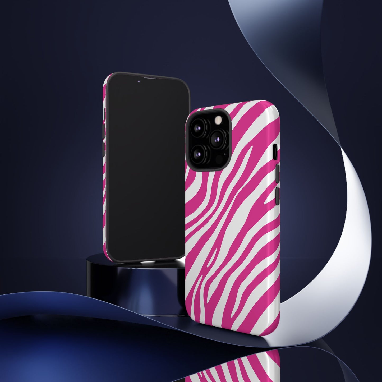 Modern Hot Pink Zebra Print Phone Case