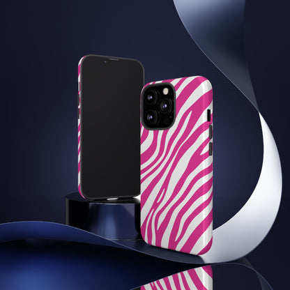 Modern Hot Pink Zebra Print Phone Case