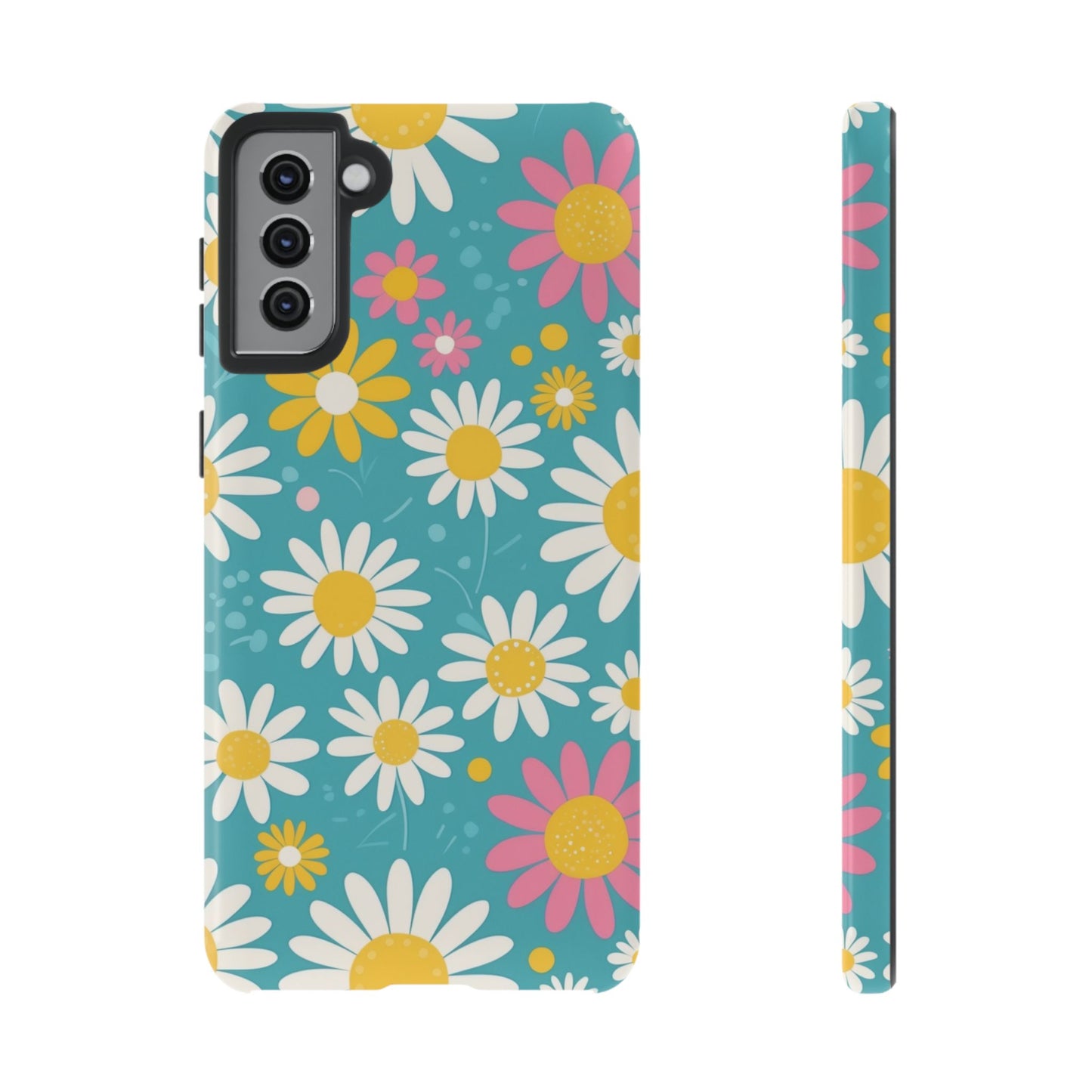 Samsung Galaxy S21 Plus / Glossy Phone Case - Daisies Floral Pattern 5 Phone Case