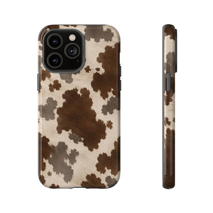 Stylish Mocha Cow Print Phone Case