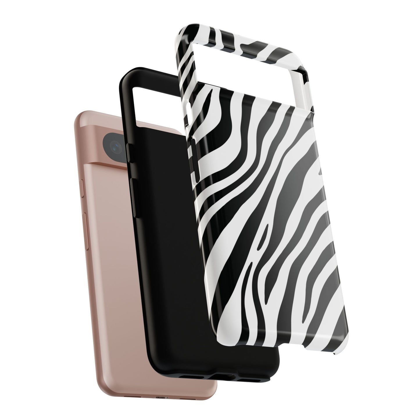 Modern Monochrome Zebra Print Phone Case