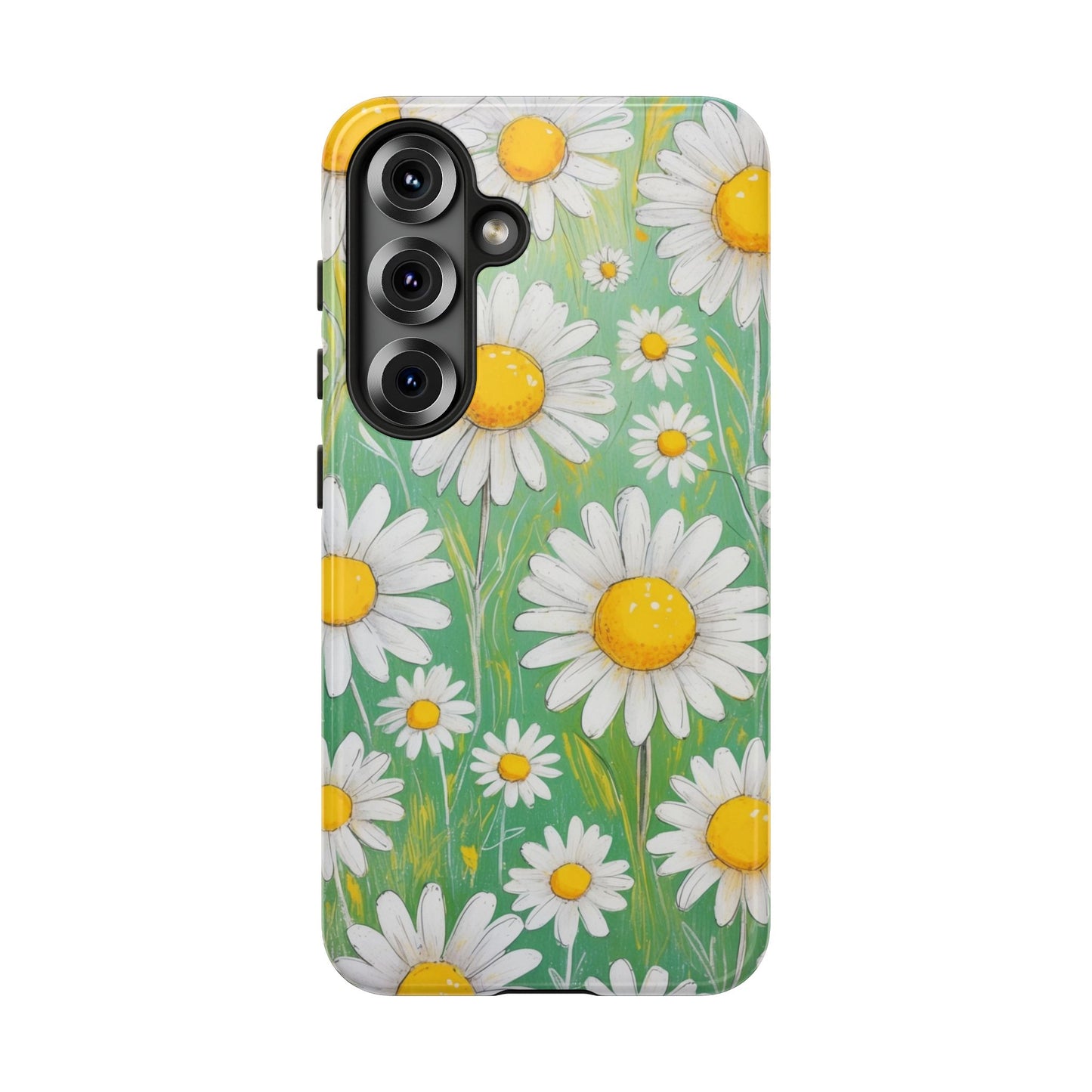 Samsung Galaxy S25 / Glossy Phone Case - Daisies Floral Pattern 4 Phone Case