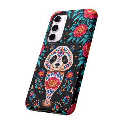 Cute Pink and Turquoise Calavera Panda Phone Case - Multicolor Phone Case