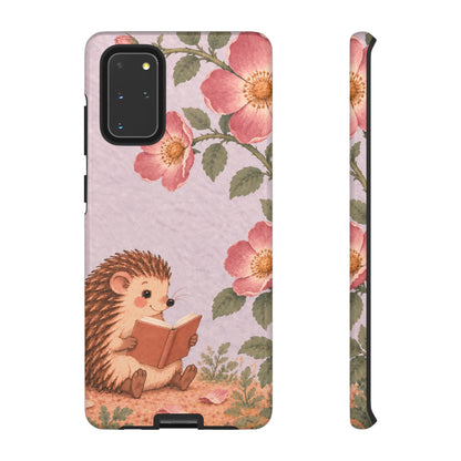 Whimsical Lilac Hedgehog and Wild Rose Phone Case - Purple Phone Case - Samsung Galaxy S20+ / Glossy
