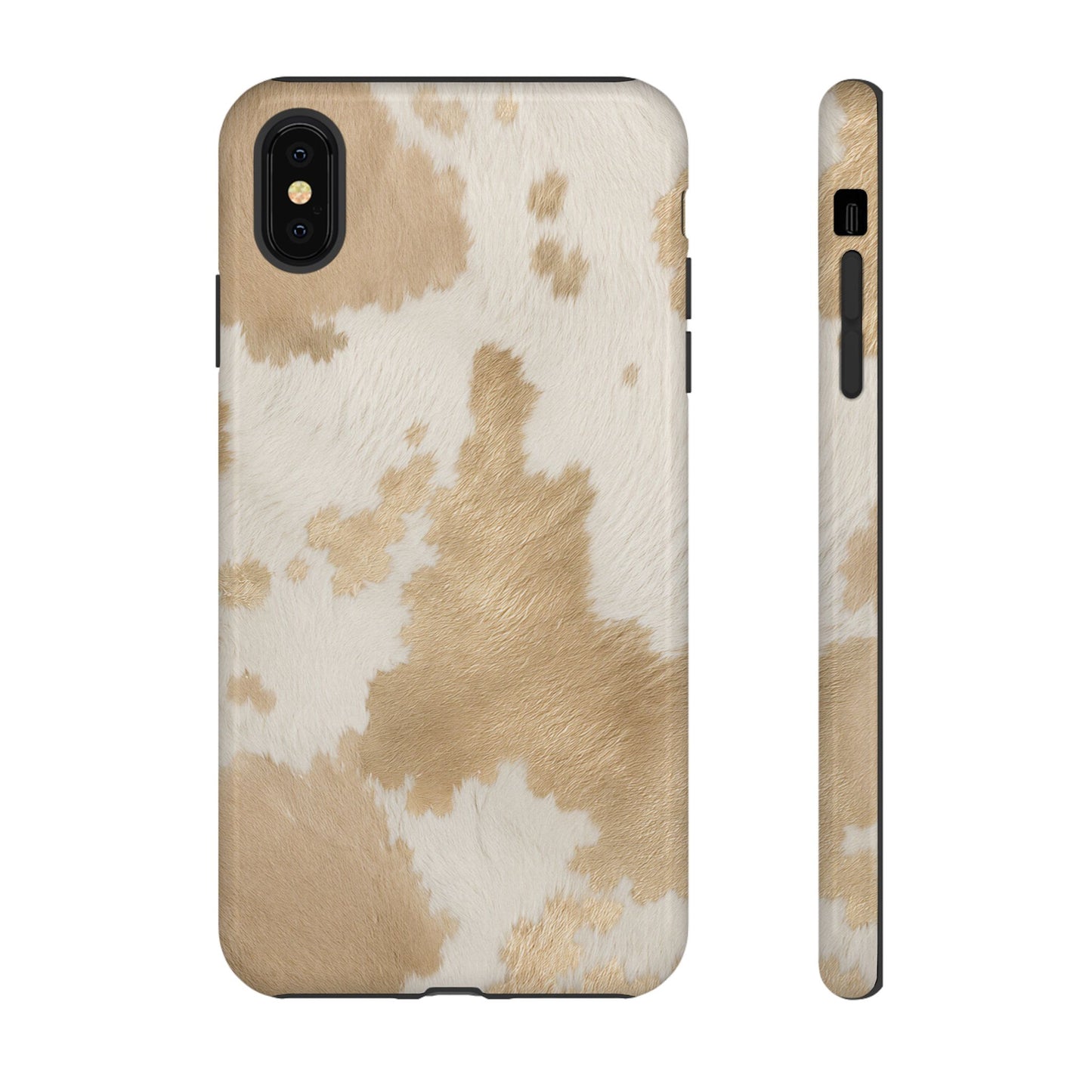 Elegant Champagne Cow Print Phone Case