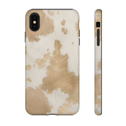 Elegant Champagne Cow Print Phone Case