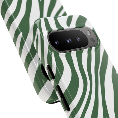Modern Sage Zebra Print Phone Case