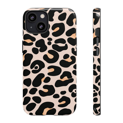 Elegant Peach Leopard Print Phone Case