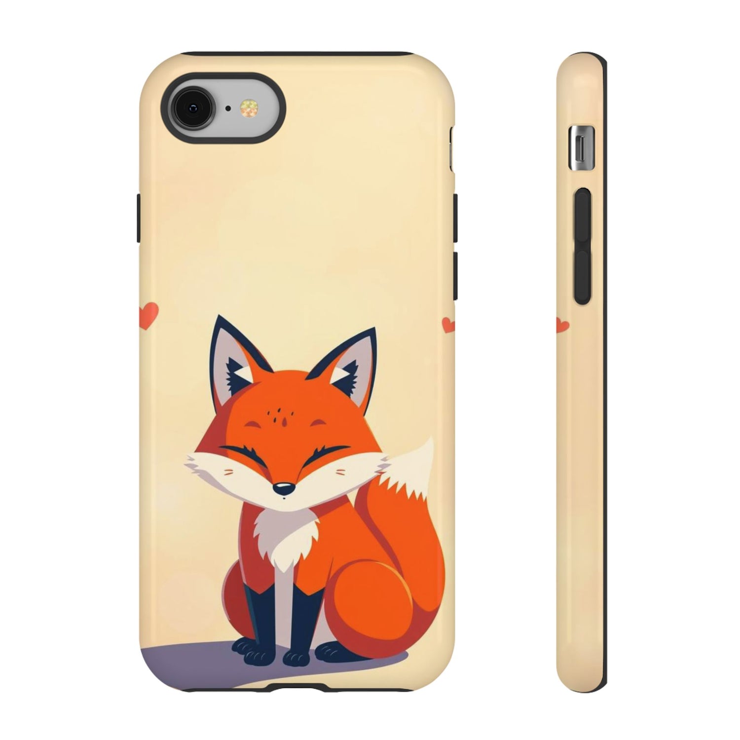 iPhone 8 / Glossy Phone Case - Cute Fox Design Phone Case