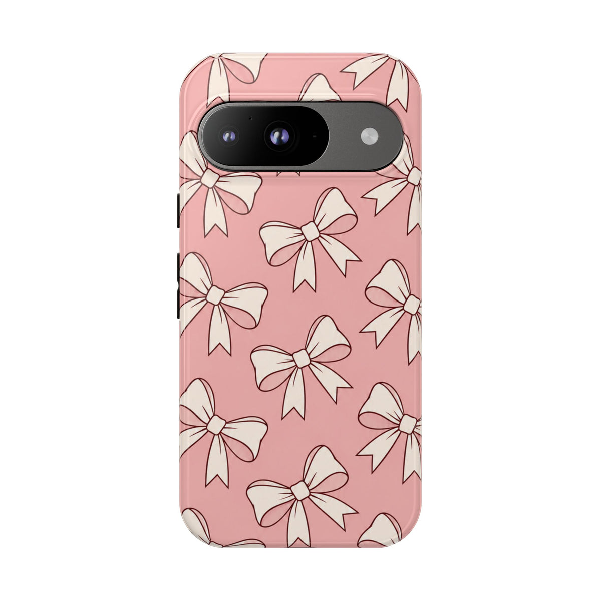 Chic Blush Pink Bow Pattern Phone Case