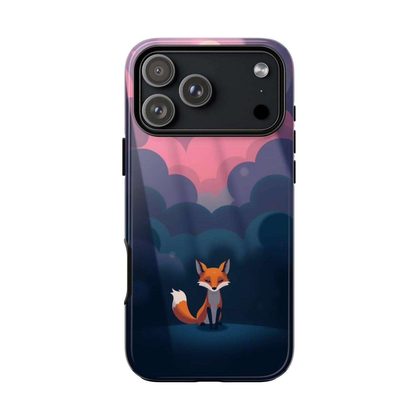 iPhone 17 Pro Max / Glossy Phone Case - Moody Pop Art Fox Design Phone Case