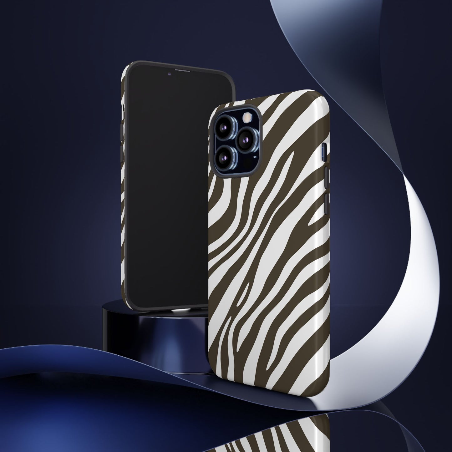 Modern Mocha Zebra Print Phone Case