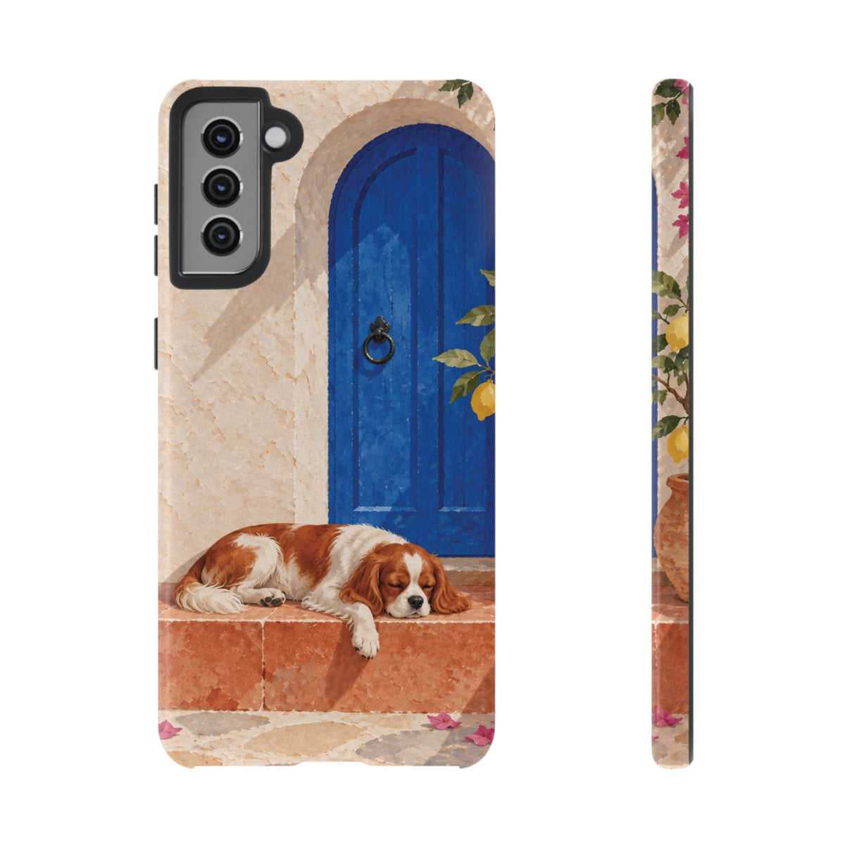 Cavalier King Charles Spaniel Blue Door Siesta Phone Case - Multicolor Phone Case - Samsung Galaxy S21 Plus / Glossy
