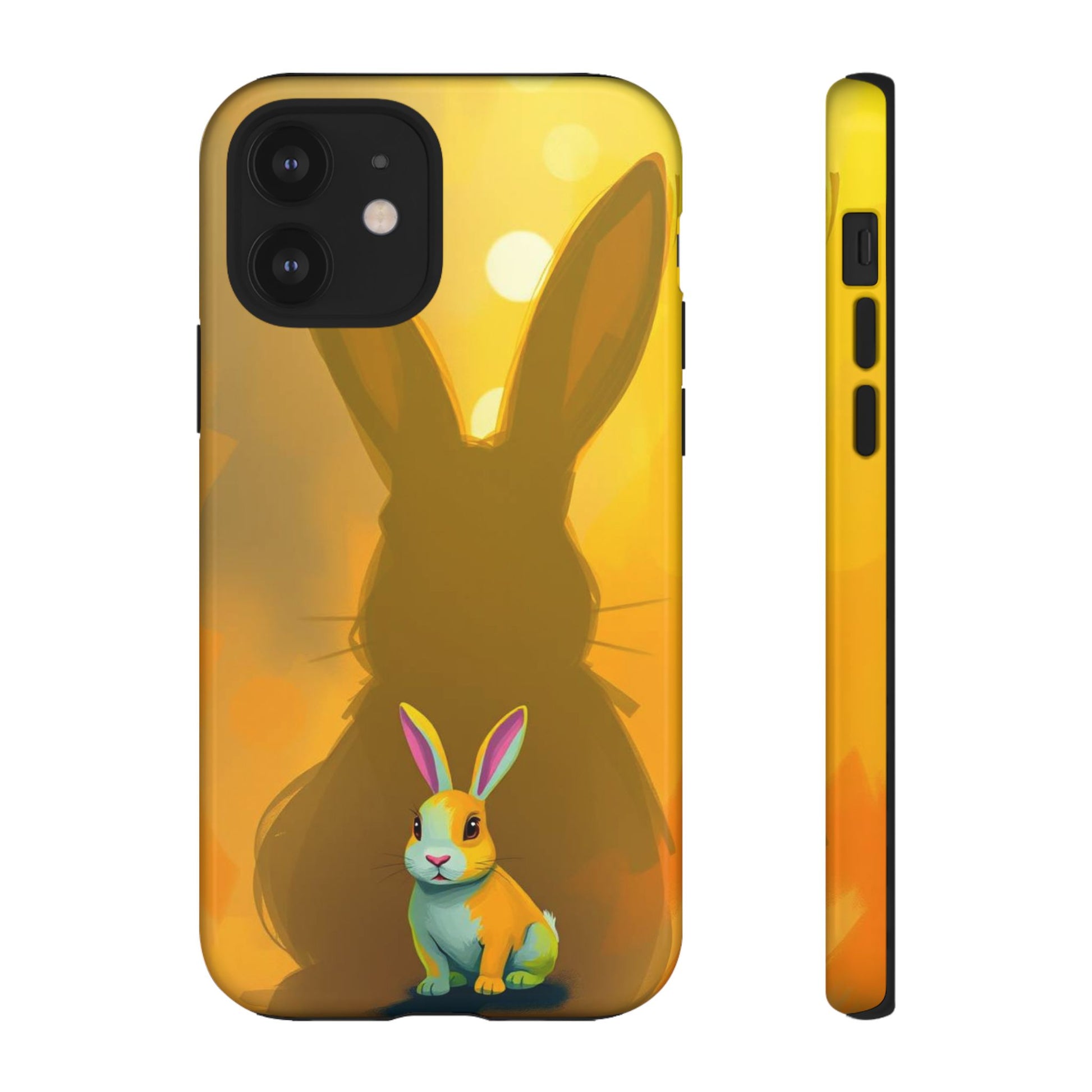 Cute Shadow Rabbit Design Phone Case - Multicolor Phone Case - iPhone 12 / Glossy