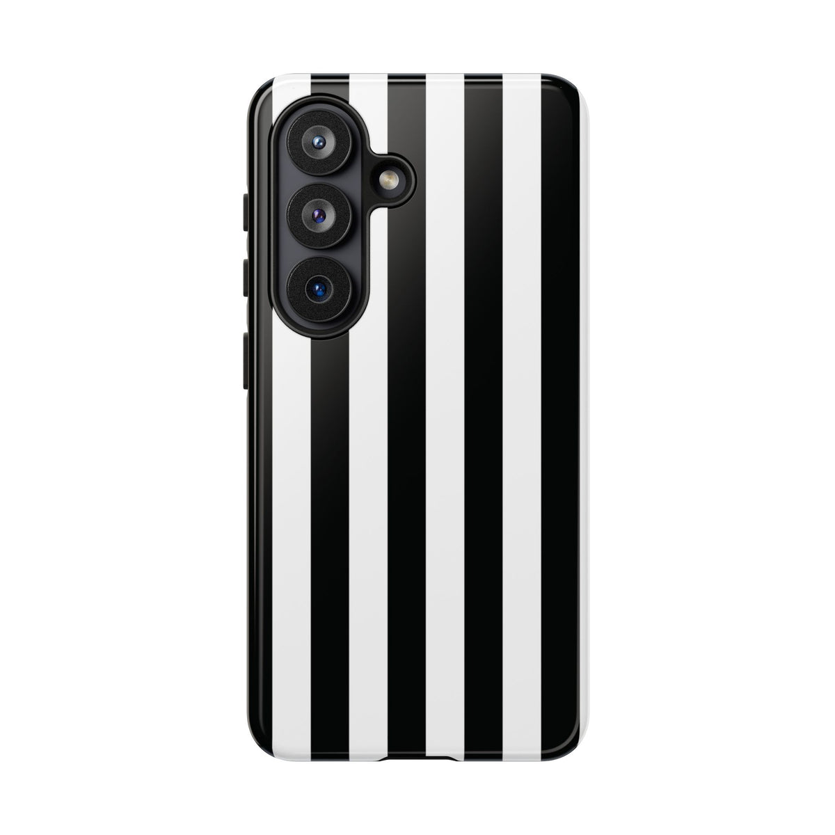 Simple Black & White Stripe Pattern Phone Case - White Phone Case - Samsung Galaxy S26 / Glossy