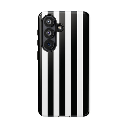 Simple Black & White Stripe Pattern Phone Case - White Phone Case - Samsung Galaxy S26 / Glossy