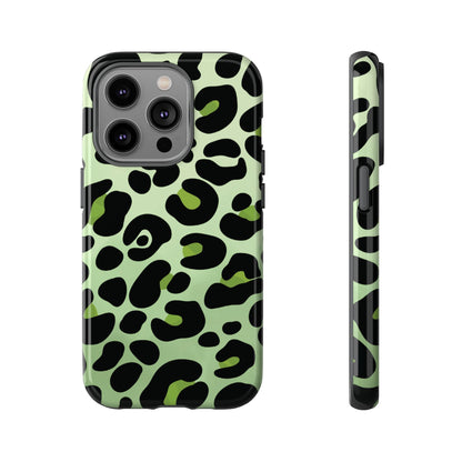 Chic Sage Leopard Print Phone Case