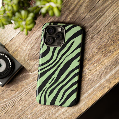Modern Mint Zebra Print Phone Case