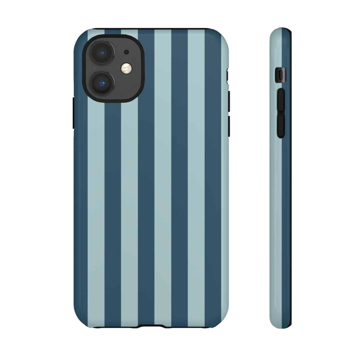 Blue Stripe Pattern Phone Case - Blue Phone Case - iPhone 11 / Glossy