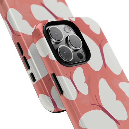 Minimalist Pink Butterfly Pattern Phone Case - Pink Phone Case