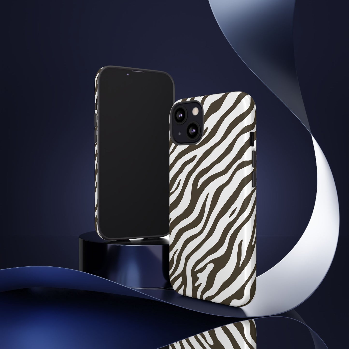Stylish Mocha Zebra Print Phone Case