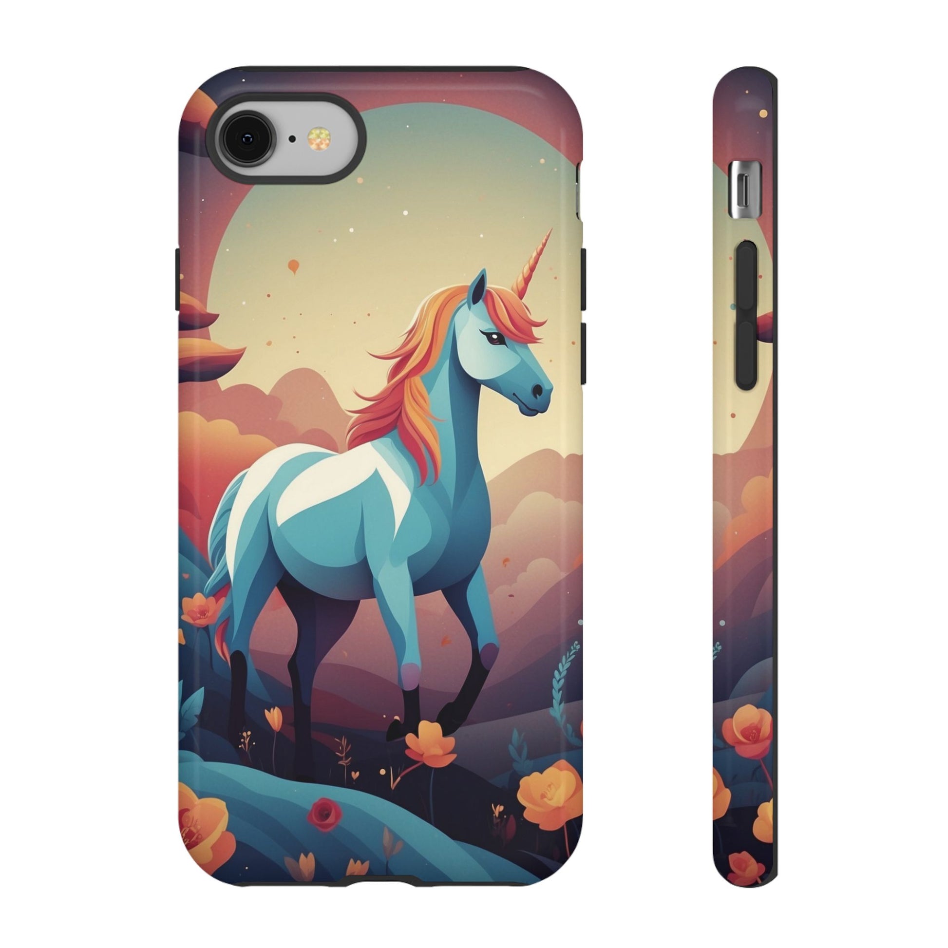Stylised Unicorn Design Phone Case - Multicolor Phone Case - iPhone 8 / Glossy