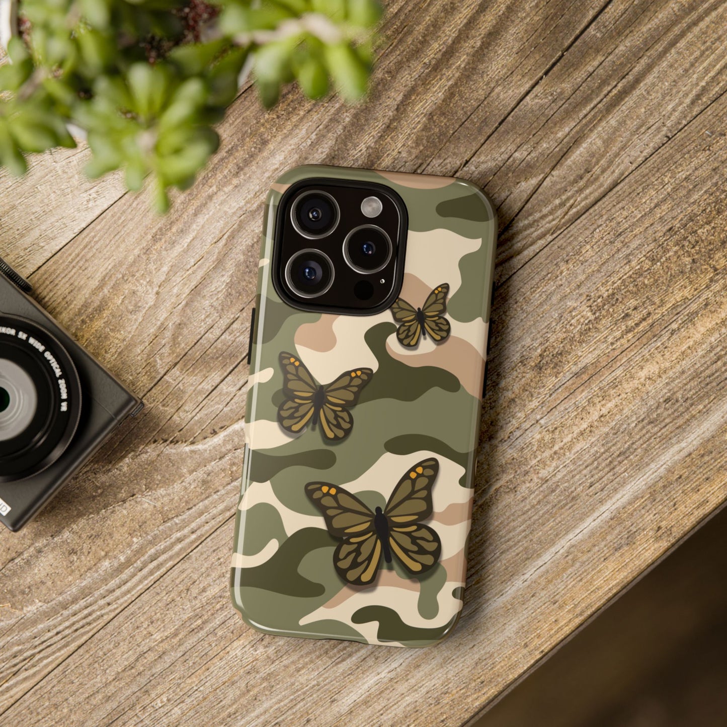 Phone Case - Green Butterfly Camo Phone Case