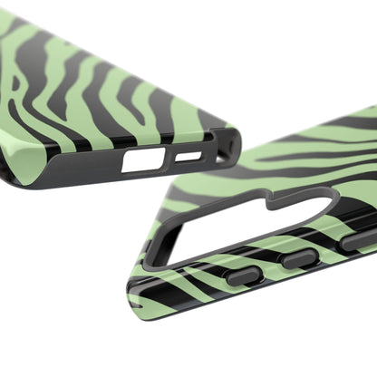 Modern Mint Zebra Print Phone Case