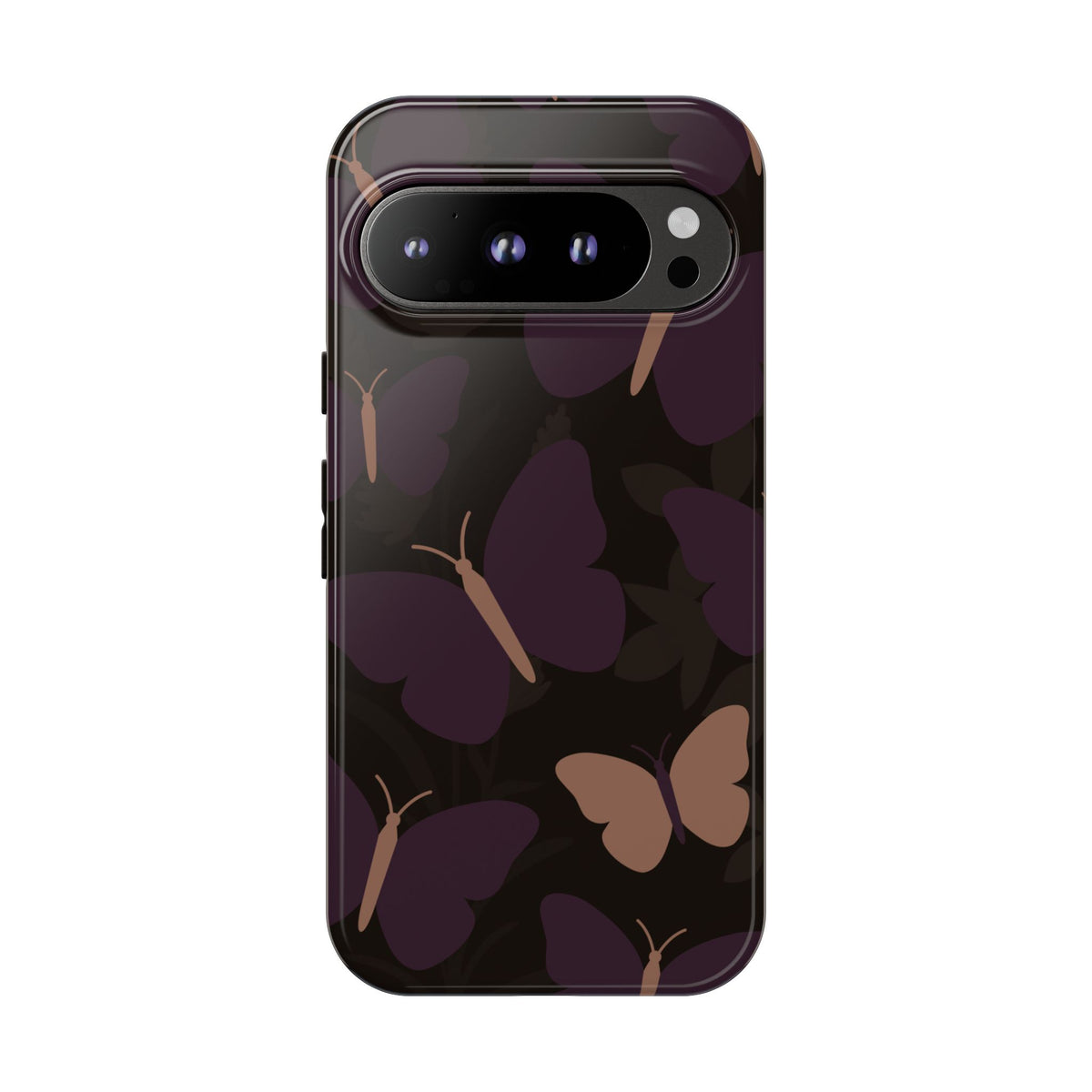Minimalist Purple Butterfly Pattern Phone Case - Purple Phone Case - Google Pixel 9 Pro / Glossy