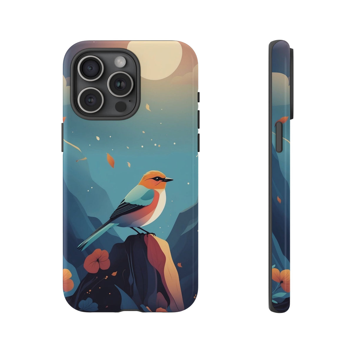 Stylised Bird Design Phone Case - Multicolor Phone Case - iPhone 15 Pro Max / Glossy