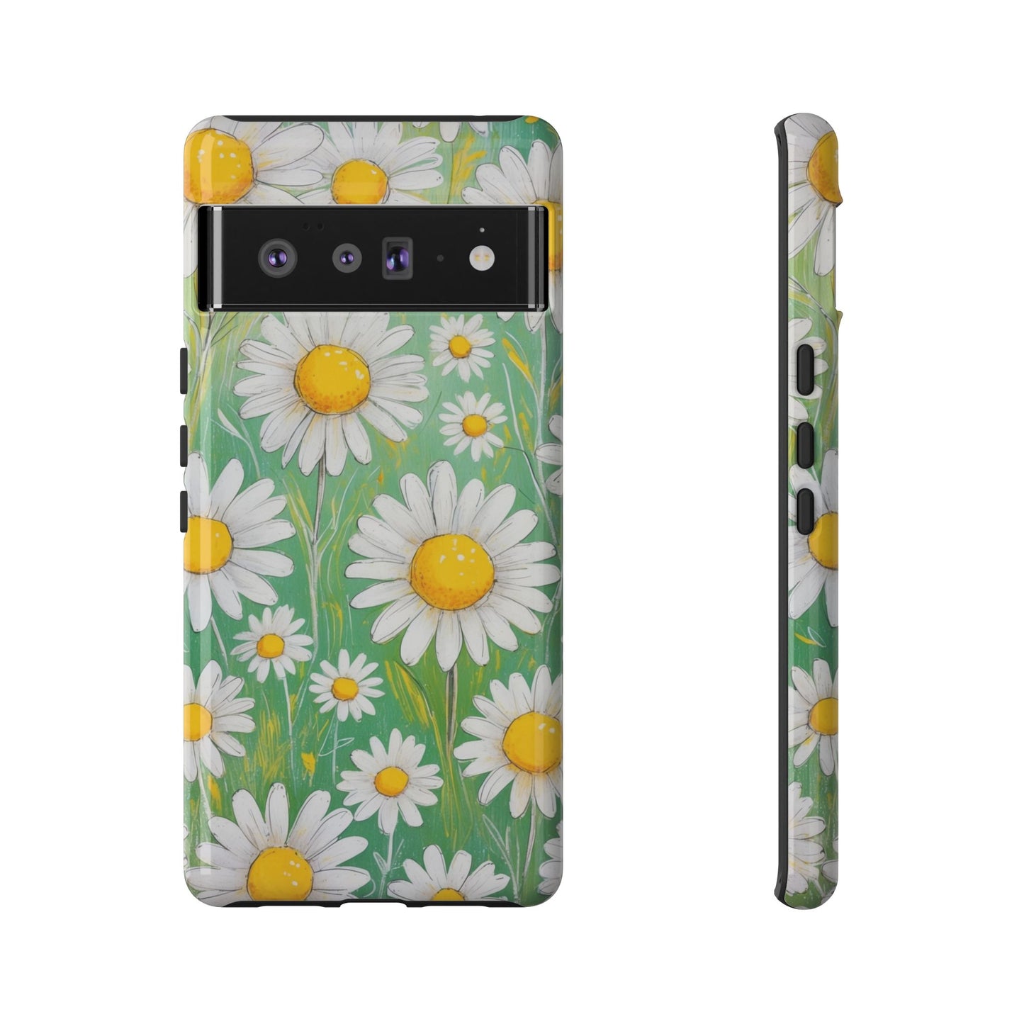Google Pixel 6 Pro / Glossy Phone Case - Daisies Floral Pattern 4 Phone Case