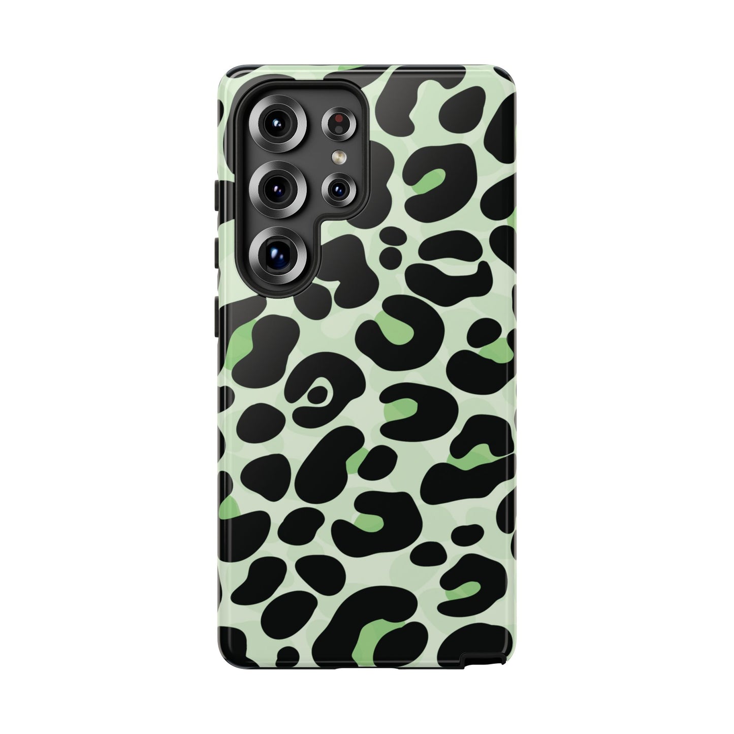 Chic Sage Leopard Print Phone Case