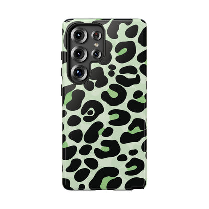 Chic Sage Leopard Print Phone Case