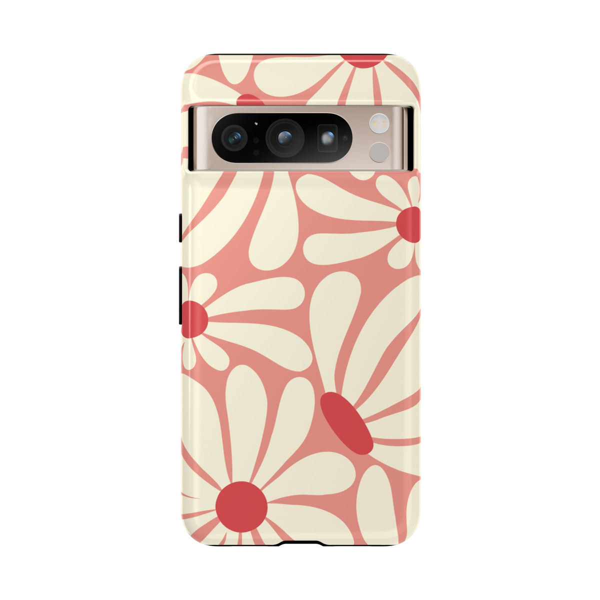Cute Retro Pink Daisy Pattern Phone Case - Pink Phone Case - Google Pixel 8 Pro / Glossy
