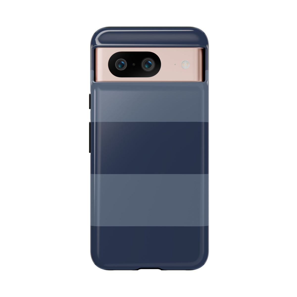 Dark Blue Horizontal Stripe Pattern Phone Case - Blue Phone Case - Google Pixel 8 / Glossy
