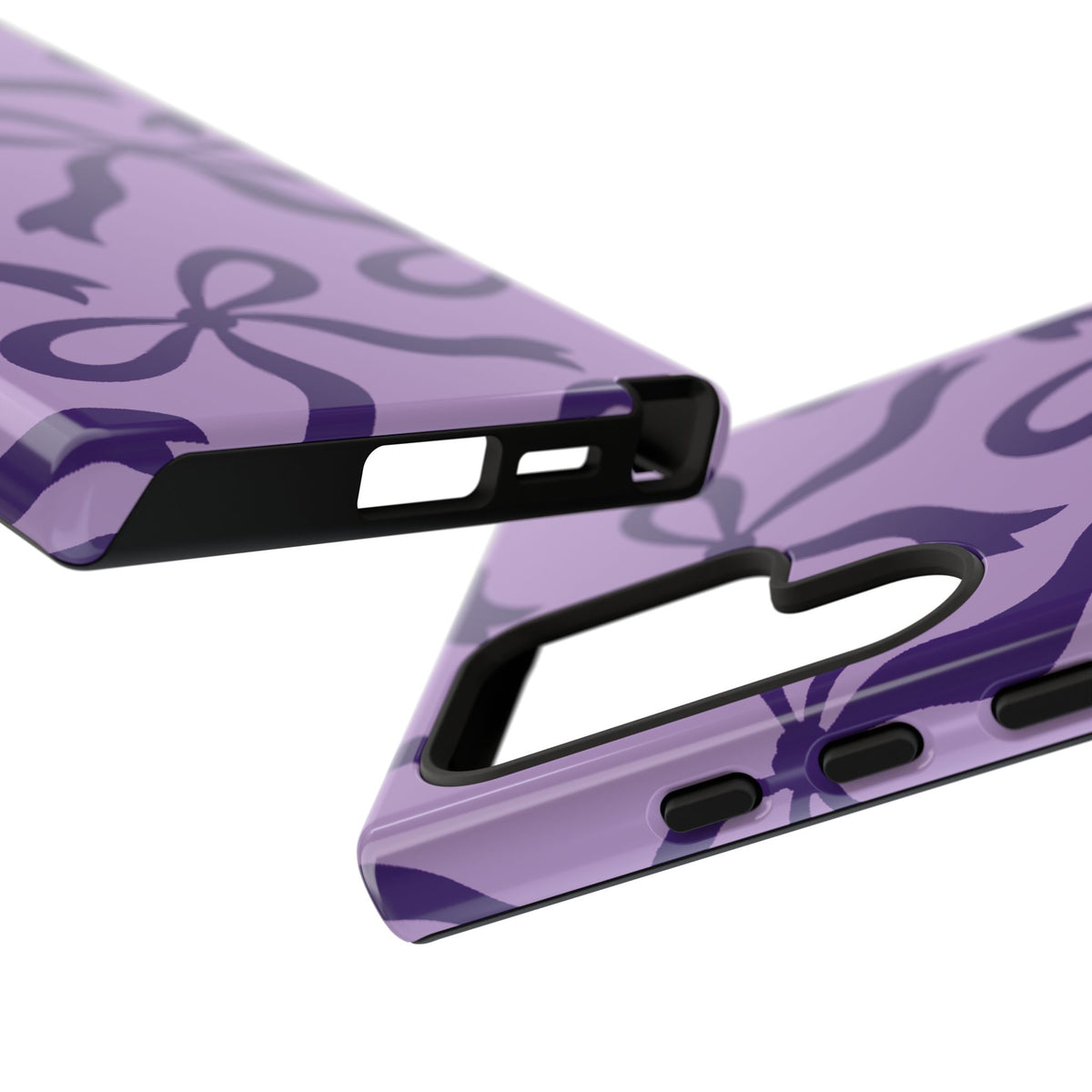 Bold Lilac and Deep Purple Bow Pattern Phone Case - Purple Phone Case
