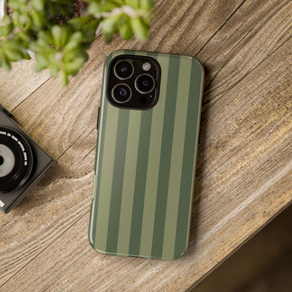 Green Stripe Pattern Phone Case - Green Phone Case