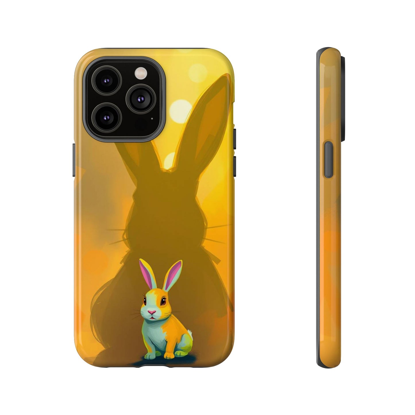 iPhone 14 Pro Max / Glossy Phone Case - Shadow Rabbit Design Phone Case