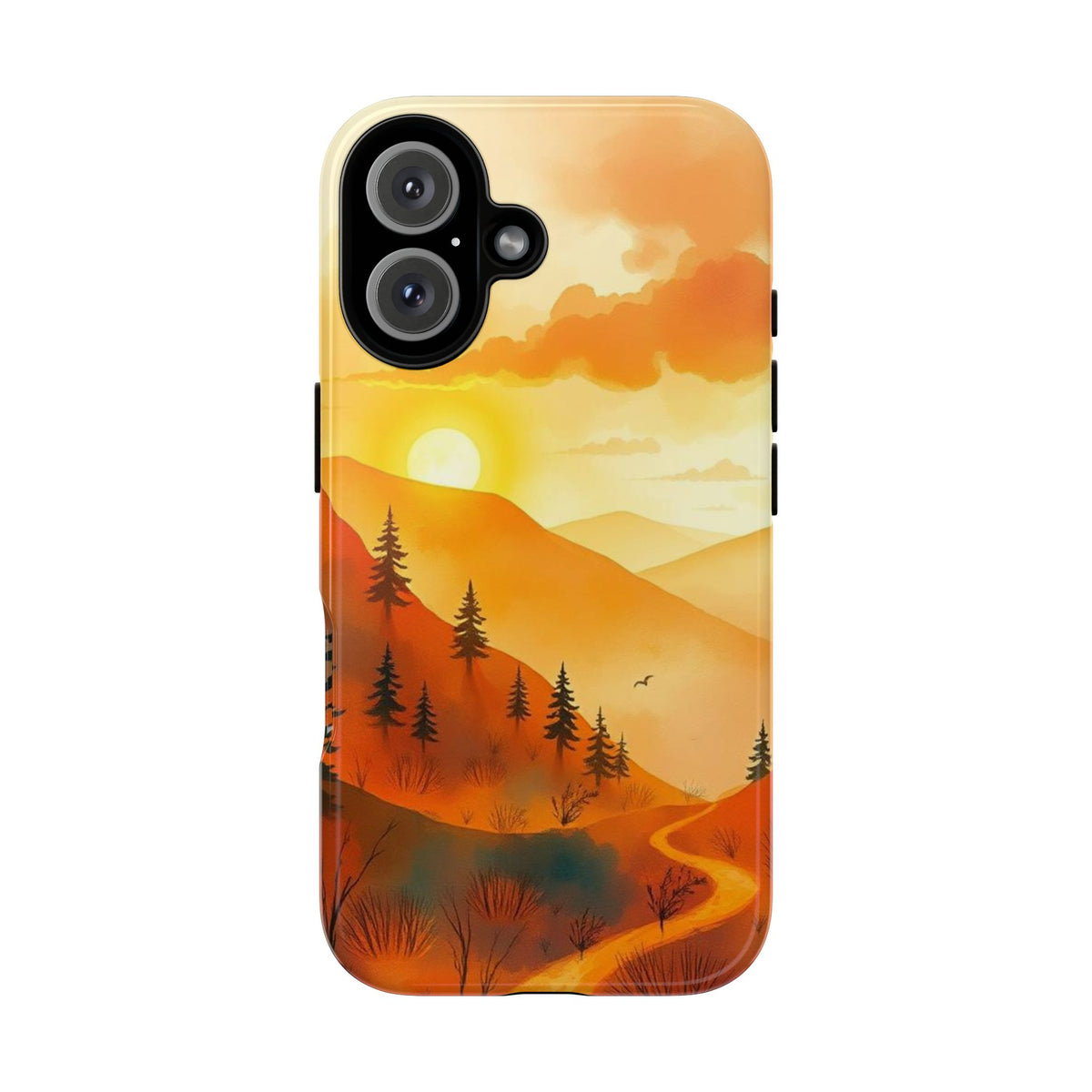 Golden Sunset Design Phone Case - Multicolor Phone Case - iPhone 16 / Glossy