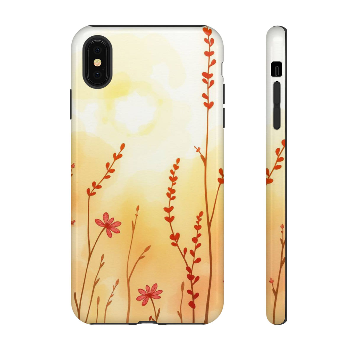 Boho Chic Watercolour Wildflower Dusk Pattern Phone Case - Multicolor Phone Case - iPhone XS MAX / Glossy